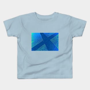 Vibrant blue intersecting lines Kids T-Shirt